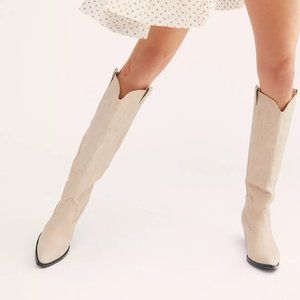 Light Grey/Beige Jeffrey Campbell Finn Tall Western Boots
